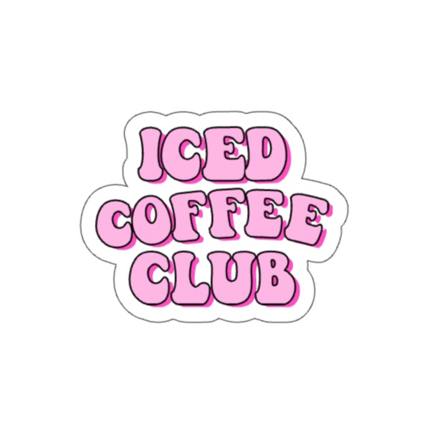 Iced Coffee Club Sticker - October Studio Designs