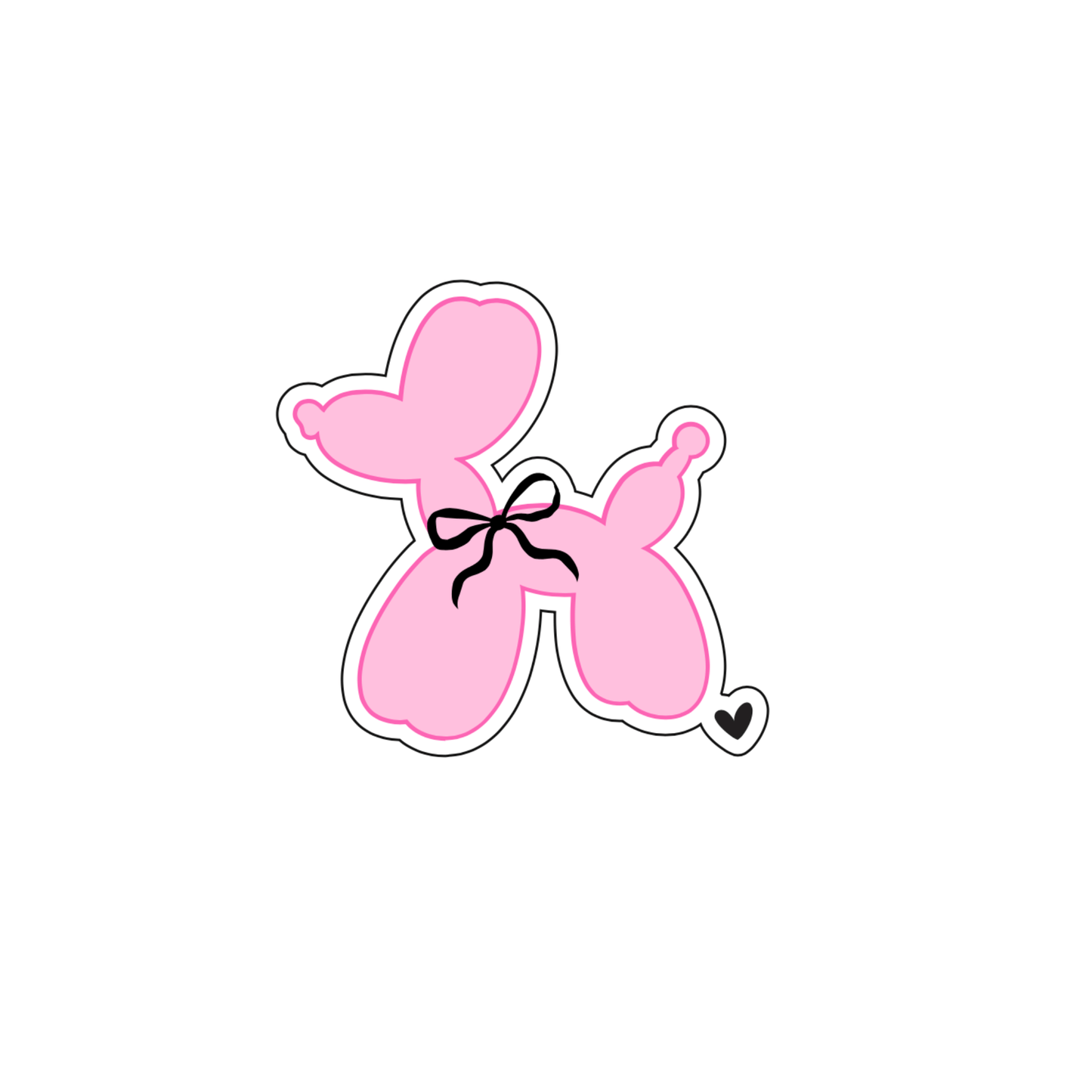 Pink Balloon Dog Sticker - October Studio Designs