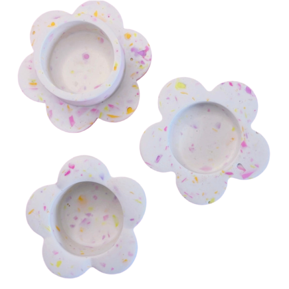 Terrazzo Daisy Tealights