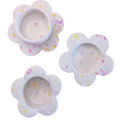 Terrazzo Daisy Tealights