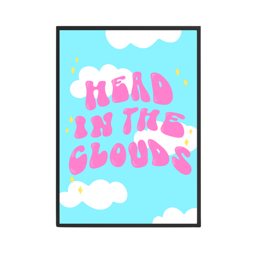 Head in the clouds A4 Print