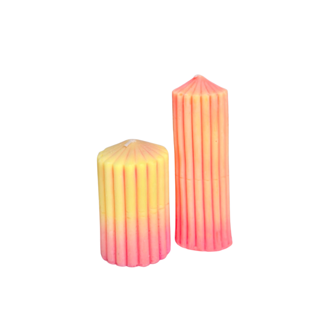 Passionfruit & Mango Ribbed Pillars