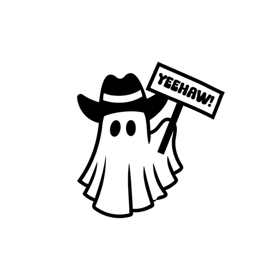 Yeehaw Ghost Sticker