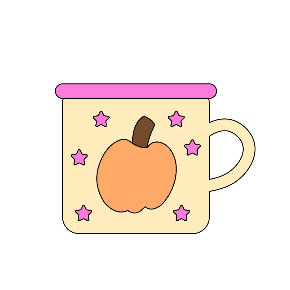 Pumpkin Mug Sticker