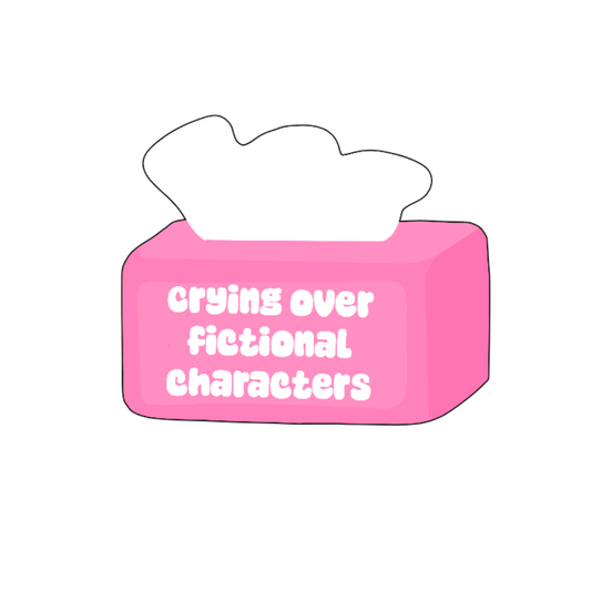 Crying over fictional characters Sticker