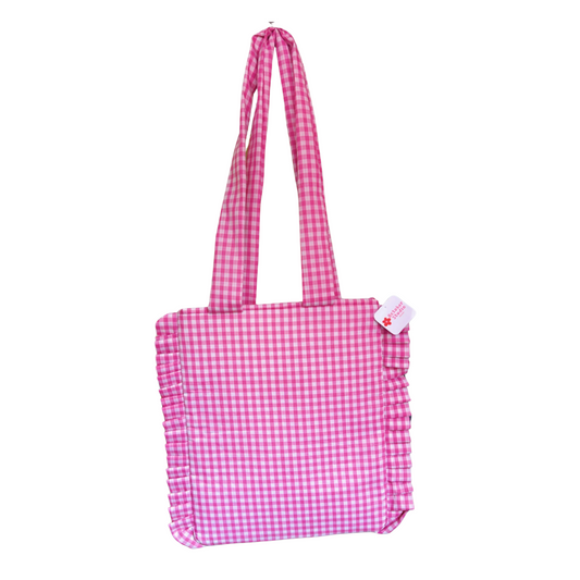 Pink Gingham Tote Bag