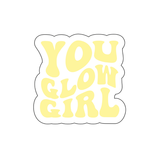 You glow girl sticker