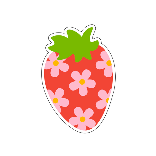 Strawberry Daisy Sticker