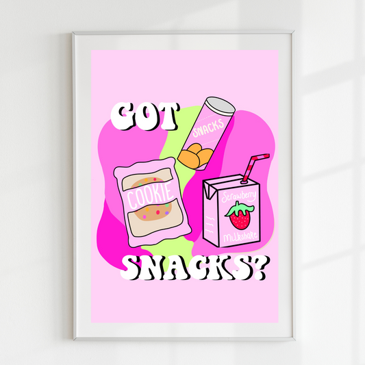 Got Snacks A4 print
