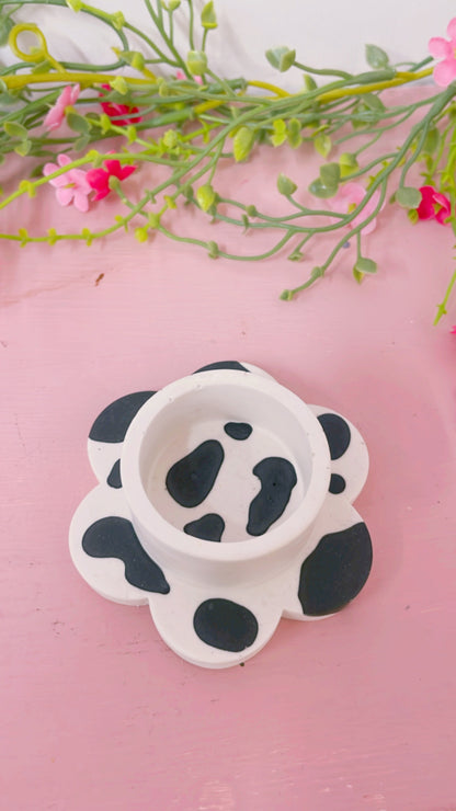 Cow Print Tea Light Holder