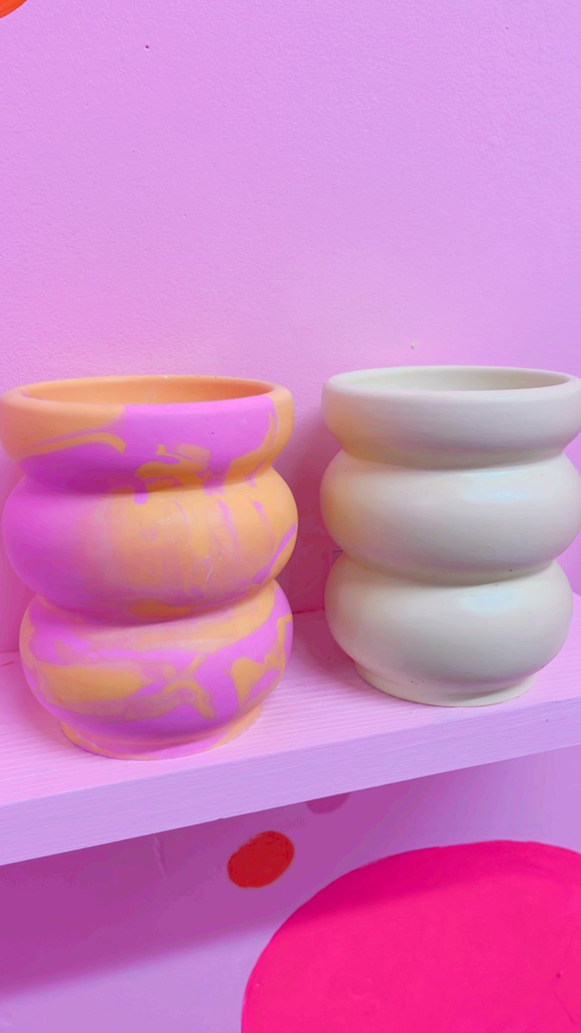 Pink & Yellow Vase