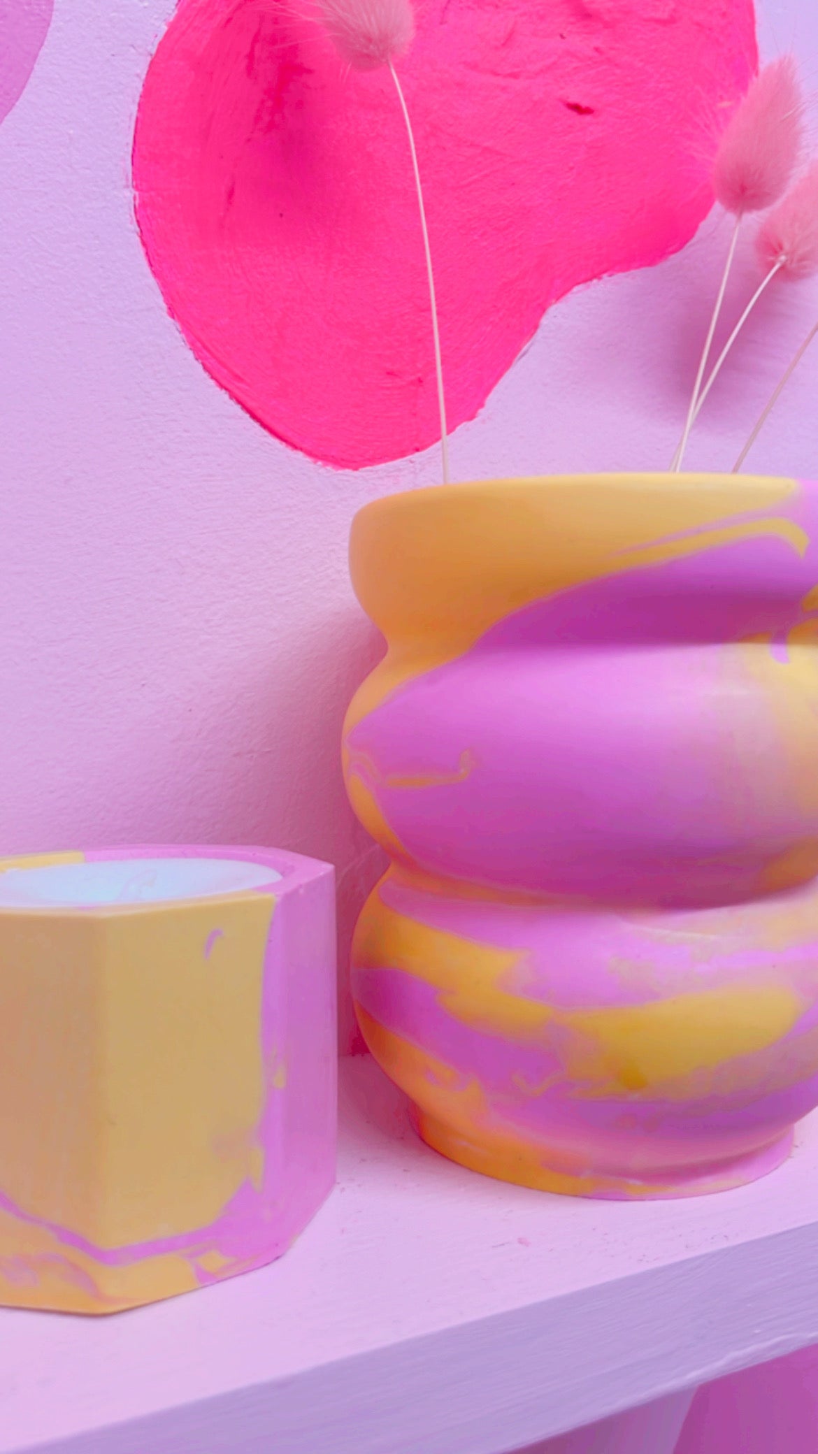 Pink & Yellow Vase