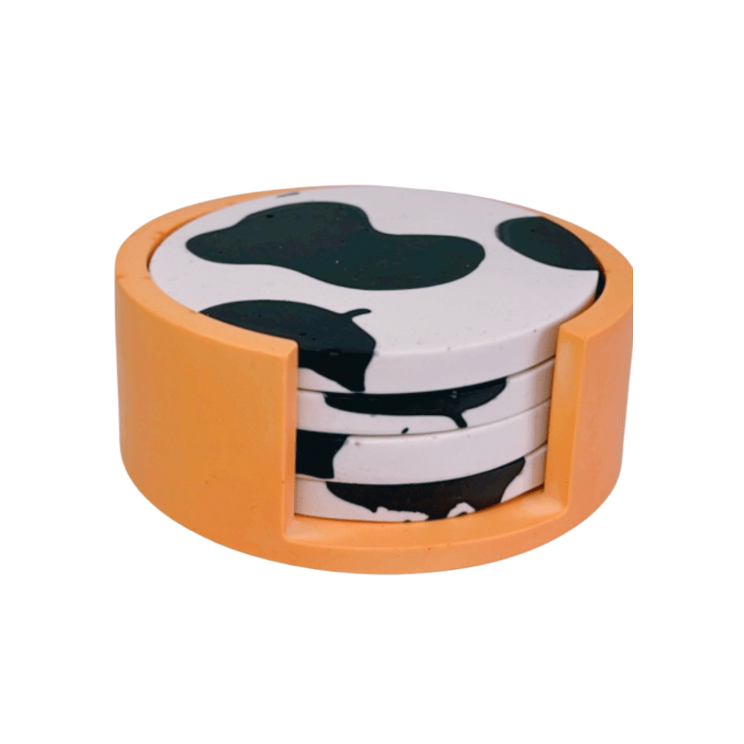 Cow Print Coaster Set - October Studio Designs